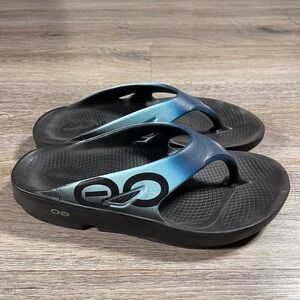 Oofos Unisex Ooriginal Sport Recovery Slippers Sandals	M 9/W 11 Black/Blue